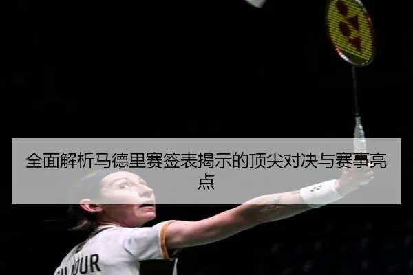全面解析马德里赛签表揭示的顶尖对决与赛事亮点